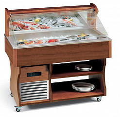 Рыбная витрина Tecfrigo BAHIA 4 темный орех фото