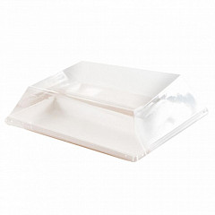 Тарелка-контейнер Garcia de Pou Bionic 18*18*1,5 см, 50 шт, без крышки, целлюлоза в Москве , фото