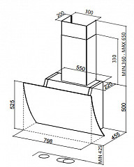 Пристенная вытяжка Faber Versus BK A80 в Москве , фото 6
