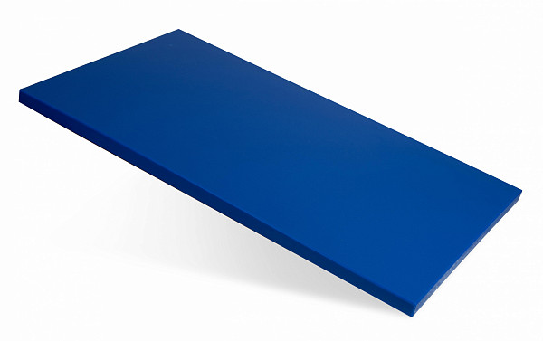 Доска разделочная Luxstahl 500х350х18 синяя полипропилен фото