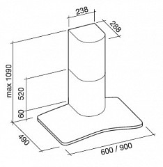 Пристенная вытяжка Falmec Astra Vetro 90 в Москве , фото 4