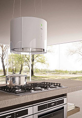 Островная вытяжка Falmec Eolo Isola Glass White в Москве , фото 4