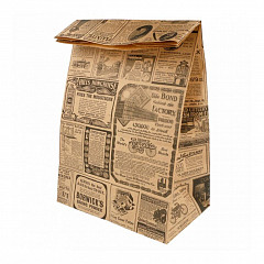 Пакет для покупок без ручек Garcia de Pou Газета 22+14*37 см, крафт-бумага в Москве , фото