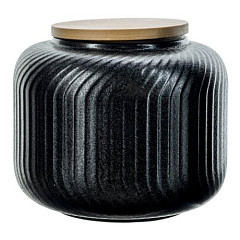 Емкость с деревянной крышкой Cosy&Trendy 1,13 л, D13,8XH11.8CM DAKOTA BLACK (4392114) в Москве , фото 1