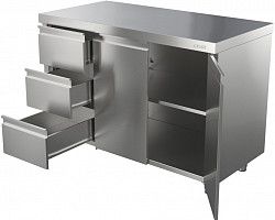 Стол-тумба Atesy СТ-С-1200.700-02-Р-3Л (СТ-2/1200/700 с ящиками) в Москве , фото