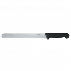 Нож хлебный P.L. Proff Cuisine PRO-Line 30 см, черная пластиковая ручка в Москве , фото