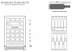 Винный шкаф двухзонный Dunavox DAUF-38.100DB.TO в Москве , фото 3