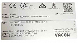 Преобразователь частотный Abat Vacon 0010-1L-0011-2 (2,2 кВт) 120000006030/12000061314, фото 2