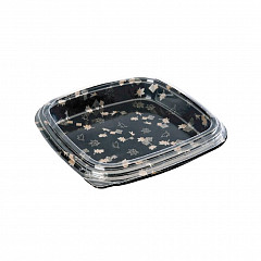 Контейнер с крышкой для суши Garcia de Pou черный, 27,3*27,3*4,5 см, PS, 120 шт/уп в Москве , фото