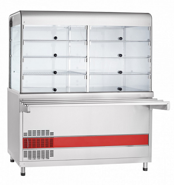 Прилавок-витрина холодильный для самообслуживания Abat Аста ПВВ(Н)-70КМ-С-01-ОК столешница нерж. (21000011576) фото