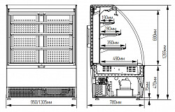 Витрина кондитерская Марихолодмаш Veneto VSo-1,3 (крашенная) в Москве , фото 2