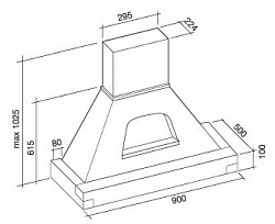 Пристенная вытяжка Falmec Melissa Gardenia 90 (600) S в Москве , фото 2