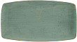 Тарелка прямоугольная  35,5х19 см, синяя 32CURV193-03