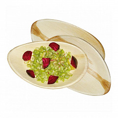 Тарелка овальная из пальмовых листьев Garcia de Pou 26*16*2,5 см, 25 шт в Москве , фото