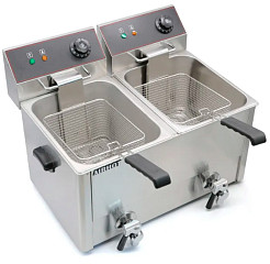 Фритюрница AIRHOT EF12+12 с краном, фото 3