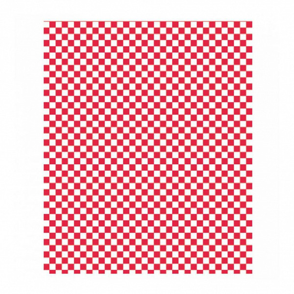 Упаковочная бумага Garcia de Pou Красная клетка, 31*31 см, жиростойкий пергамент 32 г/см2, 1000 шт/уп фото