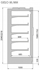 Морозильная горка Polair Gelo MH 2500 6 кл (без агрегата) в Москве , фото 3