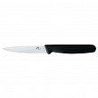 Нож для нарезки  PRO-Line 10 см, пластиковая черная ручка, волнистое лезвие