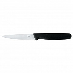 Нож для нарезки P.L. Proff Cuisine PRO-Line 10 см, пластиковая черная ручка, волнистое лезвие в Москве , фото