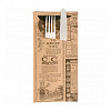 Конверт для столовых приборов+салфетка Garcia de Pou Газета 22,5*11,2 см, рифленый, 100 шт фото
