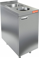 Стол закрытый с мойкой и отверстием для сбора отходов Hicold НБМСЗМДСО-4/7Б в Москве , фото