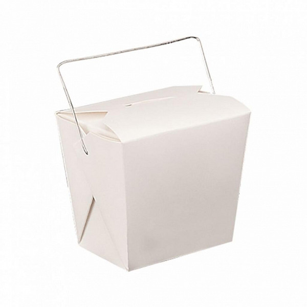 Коробка для лапши с ручками Garcia de Pou 480 мл белая, 7*5,5 см, 50 шт/уп, картон фото