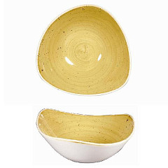 Салатник треугольный Churchill Stonecast Mustard Seed Yellow SMSSTRB71 в Москве , фото