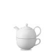 Набор чайный 2 предмета  (чайник 362мл, чашка Cappuccino 340мл) White Holloware WHOCT1
