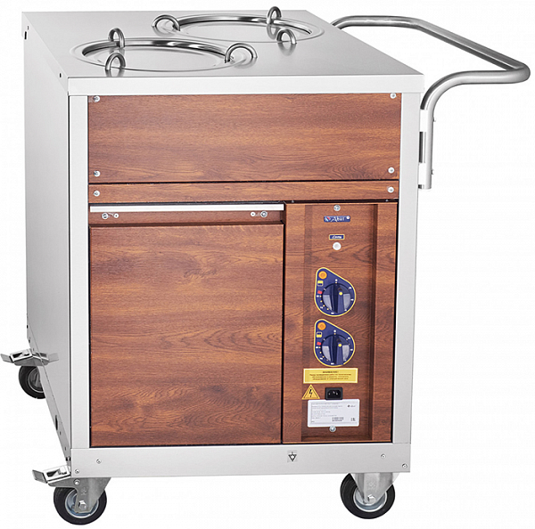 Прилавок для подогрева тарелок Abat Передвижная ПТЭ-70КМ(П)-80 кашированный металл фото