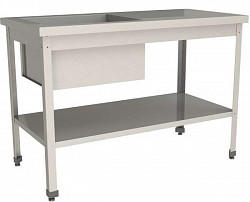 Ванна моечная с рабочей поверхностью Restoinox ВМСР/1-12/7-П-ЭН в Москве , фото