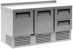 Охлаждаемый стол Полюс T70 M3GN-2 с бортом 0430-2 корпус нержавеющая сталь 2 двери, 2 ящика в Москве , фото 1