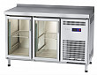 Холодильный стол  СХС-60-01-СО охлаждаемая столешница с бортом (дверь-стекло, дверь-стекло)