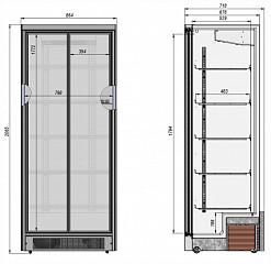 Холодильный шкаф Briskly 8 Slide в Москве , фото 4