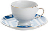 Кофейная пара  (чашка с ручкой, блюдце) Porland MOROCCO DS.2 80 мл голубой (218209) фото