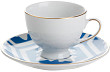 Кофейная пара  (чашка с ручкой, блюдце)  MOROCCO DS.2 80 мл голубой (218209)