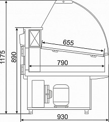 Холодильная витрина Golfstream Двина slim CS 120 ВСн красная в Москве , фото 2