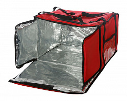 Термосумка на 5-6 пицц Luxstahl 450х450х300 мм фольгированная XXL красная с вентиляцией в Москве , фото 1