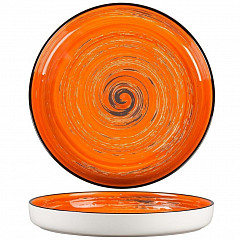 Тарелка с бортом P.L. Proff Cuisine Texture Orange Circular 23 см, h 3 см в Москве , фото
