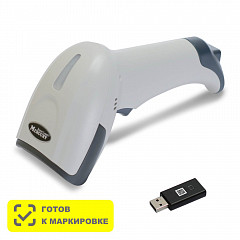 Беспроводной сканер штрих-кода Mertech CL-2310 BLE Dongle P2D USB White в Москве , фото 1