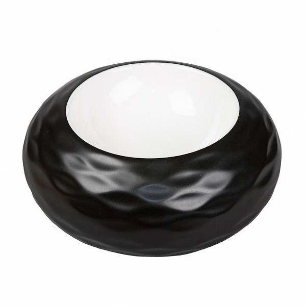 Блюдо для подачи P.L. Proff Cuisine 22,5 см 500 мл бело-черное Shine фото