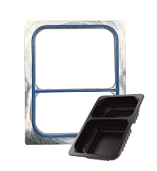 Матрица для запайки 2-х секционных лотков размером 227*178 мм на запайщике Kocateq Mold 227*178mm 2 sec в Москве , фото