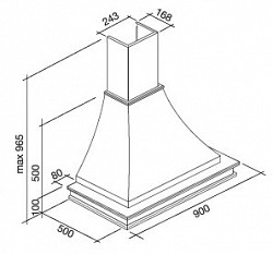 Пристенная вытяжка Falmec Ninfea Tulip 90 (600) S в Москве , фото 4