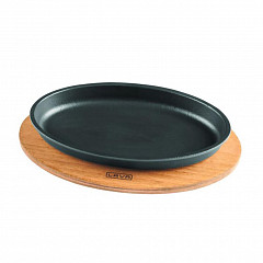 Сковорода для подачи на дерев. подст. Lava (Турция) 25*16 см овальная чугун фото