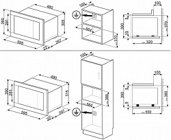 Встраиваемая микроволновая печь Smeg FMI120N2 в Москве , фото 3
