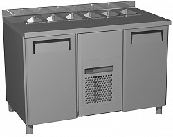 Стол для салатов Полюс T70 M2sal-1  0430-2 корпус нержавеющая сталь, с бортом (SL 2GN Carboma) в Москве , фото 4