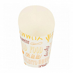 Контейнер картонный для фри, снеков Garcia de Pou вертикальный закрывающийся PAROLE 270 мл, Ø 7,5*10 см 100шт/уп в Москве , фото