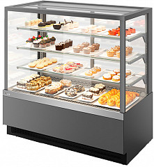 Витрина кондитерская Chilz Vete Kub Lux 90 серый матовый/шлифованная нержавейка в Москве , фото 1