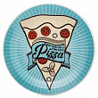 Тарелка для пиццы 26см  цвет голубой J02B-6802