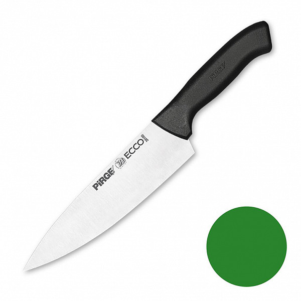 Нож поварской Pirge 19 см, зеленая ручка фото