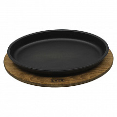 Сковорода для подачи на дерев. подст. Lava (Турция) 25*15 см овальная чугун фото